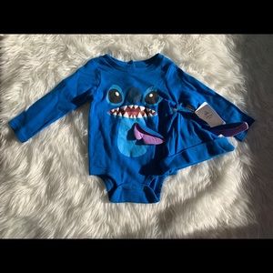 NWT Disney Stitch Onesie with Matching Hat 12-18mo